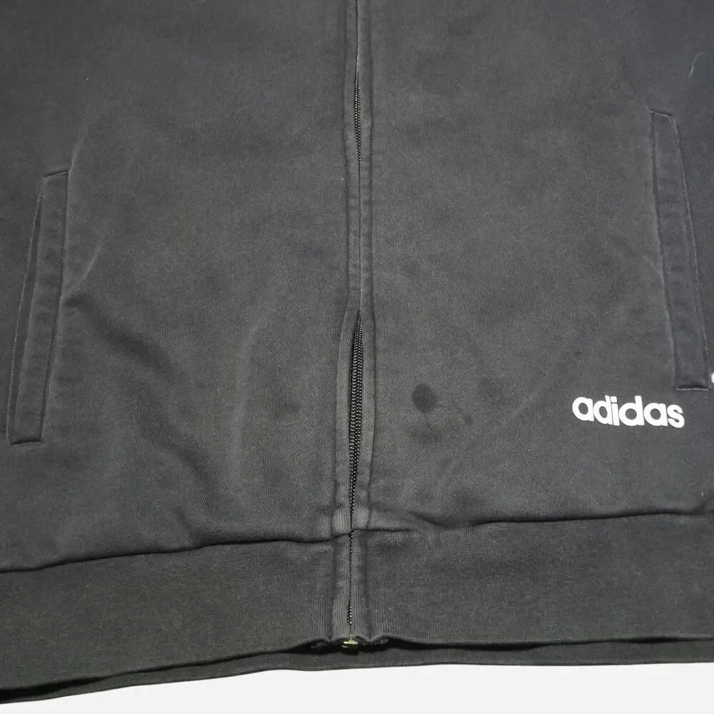 Adidas Men's Navy and White Jacket Size M